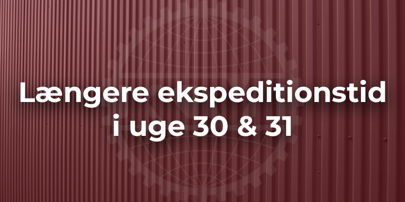 Information om længere ekspeditonstid i uge 30 og 31