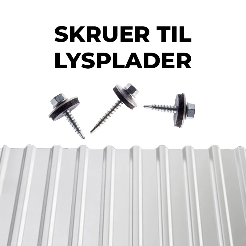 Skruer til lysplader