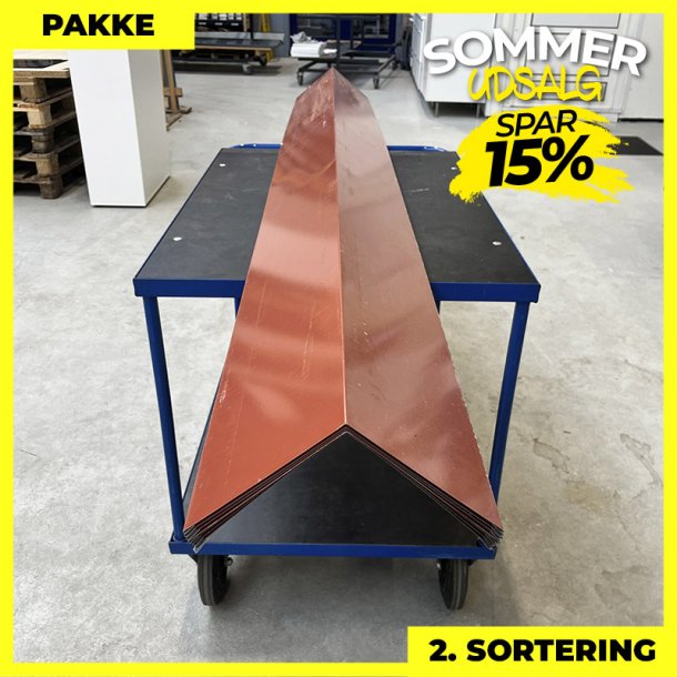 Udvendig hjrne - 2. sortering - 7 stk. af 190x190 mm - Teglrd
