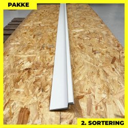 Sokkelblik - 2. sortering - 5 stk. af 80x30x20 mm - Hvid