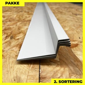 Sokkelblik - 2. sortering - 5 stk. af 80x30x20 mm - Hvid