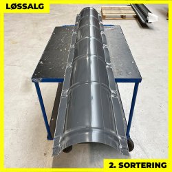 Rund tagrygning - 2. sortering - 15-30 - 1900 mm - Grafitgr