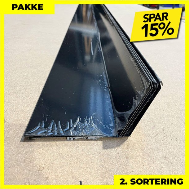 Murinddkning - 2. sortering - 2 stk. af 10x90x140 mm - Sort