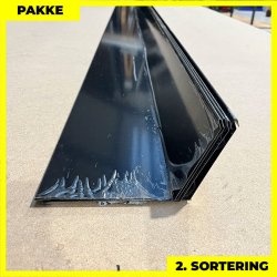 Murinddkning - 2. sortering - 2 stk. af 10x90x140 mm - Sort