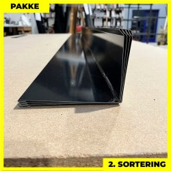 Murinddkning - 2. sortering - 2 stk. af 10x90x140 mm - Sort