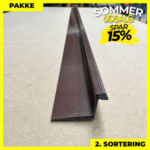 Sokkelblik - 2. sortering - 4 stk. af 68x40x15 mm - Brun