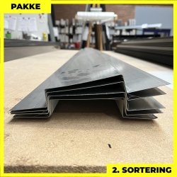 Hatteprofil - 2. sortering - 5 stk. af 50x25x100x25x50 mm - Mrk Silver