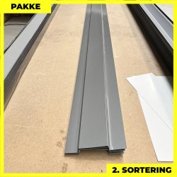 Hatteprofil - 2. sortering - 5 stk. af 50x25x100x25x50 mm - Mrk Silver