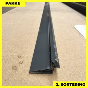Sokkelblik - 2. sortering - 7 stk. af 68x25x15 mm - Antracitgr
