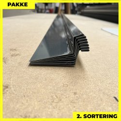 Sokkelblik - 2. sortering - 7 stk. af 68x25x15 mm - Antracitgr