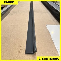 Sokkelblik - 2. sortering - 7 stk. af 68x25x15 mm - Antracitgr