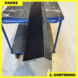 Fodblik - 2. sortering - 4 stk. af 133x60 mm - Sort