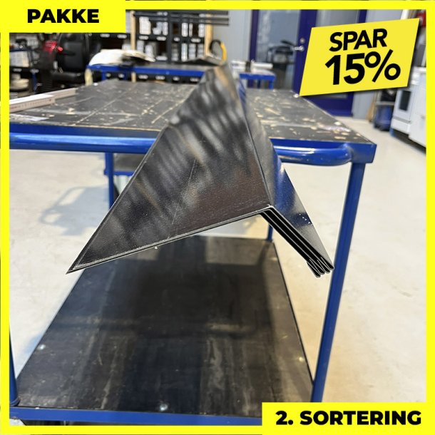 Fodblik - 2. sortering - 4 stk. af 133x60 mm - Sort