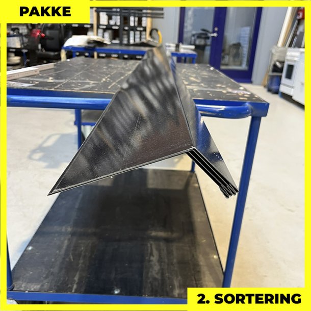 Fodblik - 2. sortering - 4 stk. af 133x60 mm - Sort