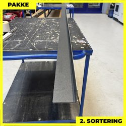 Indvendig hjrne - 2. sortering - 3 stk. af 50x70 mm - Sort