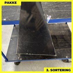 Pulttagsrygning - 2. sortering - 2 stk. af 20x35x170 mm - 35-45 - Sort