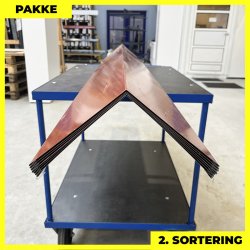 Udvendig hjrne - 2. sortering - 7 stk. af 190x190 mm - Teglrd