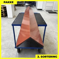 Udvendig hjrne - 2. sortering - 7 stk. af 190x190 mm - Teglrd