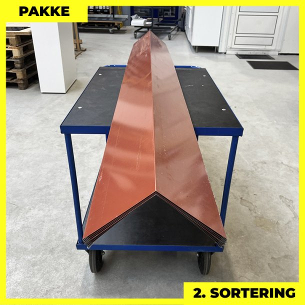 Udvendig hjrne - 2. sortering - 7 stk. af 190x190 mm - Teglrd