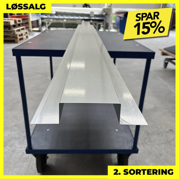 Hatteprofil - 2. sortering - 50x40x100x40x50 mm - Lysegr