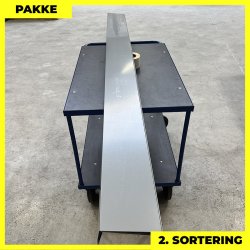 Lodret inddkning - 2. sortering - 7 stk. af 80x180 mm - Mrk Silver