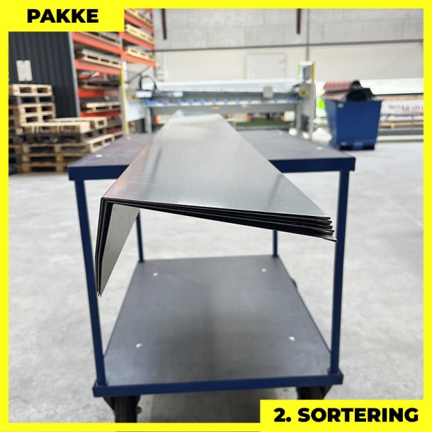 Lodret inddkning - 2. sortering - 7 stk. af 80x180 mm - Mrk Silver