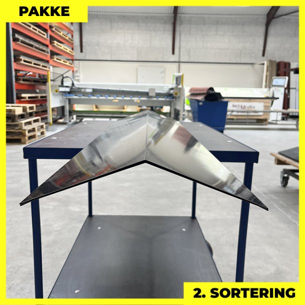 Vinkelrygning - 2. sortering - 2 stk. af 190x190 mm - 15-25&deg; - Sort