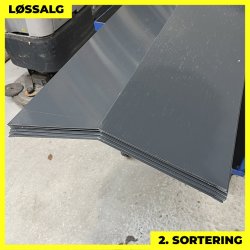 Vinkelrygning - 2. sortering - 240x240 mm - 15-25 - Antracitgr