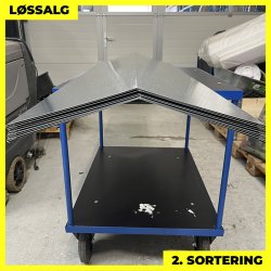 Vinkelrygning - 2. sortering - 240x240 mm - 15-25 - Antracitgr