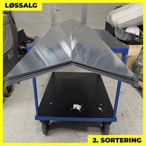 Vinkelrygning - 2. sortering - 240x240 mm - 15-25° - Antracitgr