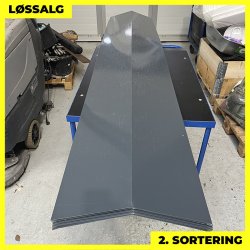 Vinkelrygning - 2. sortering - 240x240 mm - 15-25 - Antracitgr