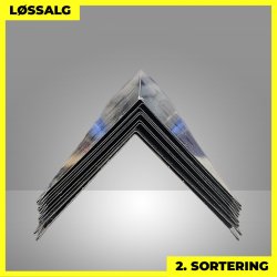 Udvendig hj�rne - 2. sortering - 140x140 mm - Sort