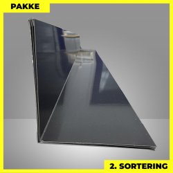 Indvendig hj�rne - 2. sortering - 3 stk. af 160x160 mm - Sort