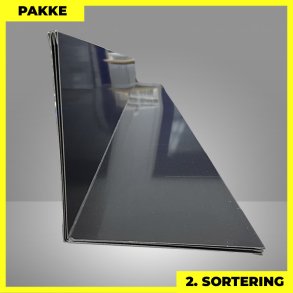 Indvendig hj�rne - 2. sortering - 3 stk. af 160x160 mm - Sort