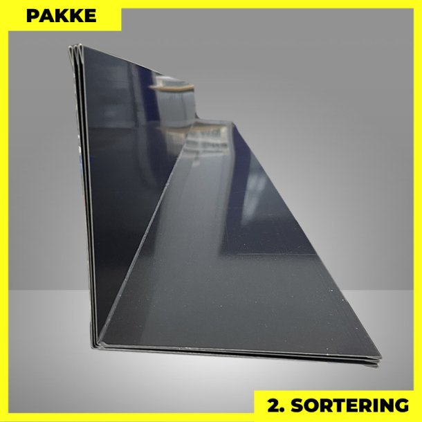 Indvendig hj�rne - 2. sortering - 3 stk. af 160x160 mm - Sort