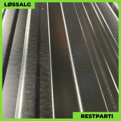 Trapezplade MTP 35R m/ dug - Restparti - 5000 mm - 0,5 mm - Sort