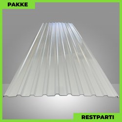Trapezplade MTP 21 - Restparti - 8 stk. af 4500 mm - 0,4 mm - Hvid - 37,2 m&sup2;