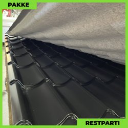 Teglstensprofil Anna m/ dug - Restparti - 6 stk. af 2920 mm - Sort - 18,3 m