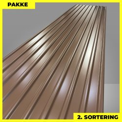 Trapezplade MTP 21 - 2. sortering - 7 stk. af 4500 mm - Brun - 32,6 m