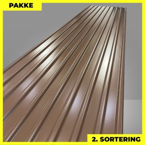 Trapezplade MTP 21 - 2. sortering - 7 stk. af 4500 mm - Brun - 32,6 m²