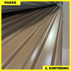 Trapezplade MTP 21 - 2. sortering - 7 stk. af 4500 mm - Brun - 32,6 m