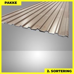 Trapezplade MTP 21 - 2. sortering - 7 stk. af 4500 mm - Brun - 32,6 m