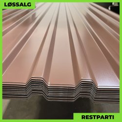 Trapezplade MTP 21 - Restparti - 0,5 mm - Brun