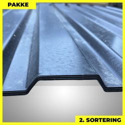 Trapezplade MVP 21 - V�g - 2. sortering - 6 stk. af 4000 mm - Sort - 24,8 m�