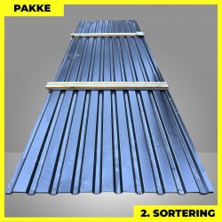 Trapezplade MVP 21 - V�g - 2. sortering - 6 stk. af 4000 mm - Sort - 24,8 m�