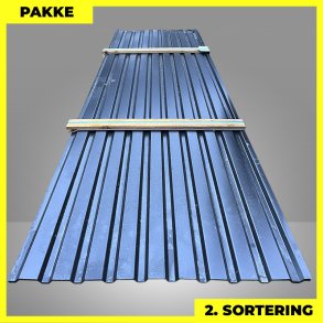 Trapezplade MVP 21 - V�g - 2. sortering - 6 stk. af 4000 mm - Sort - 24,8 m�