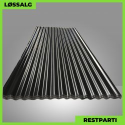 Sinus 18 - Restparti - 3000 mm - 0,4 mm - Sort