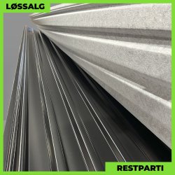 Trapezplade MTP 21 m/ dug - Restparti - 3500 mm - 0,45 mm - Sort