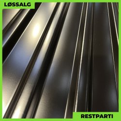 Trapezplade MTP 21 m/ dug - Restparti - 3500 mm - 0,45 mm - Sort