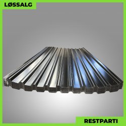 Trapezplade MTP 21 m/ dug - Restparti - 3500 mm - 0,45 mm - Sort